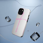 Pink Cross Impact-Resistant Phone Case | Durable Christian Phone Cover, Faith-Inspired Tech Gift, Stylish Protection, Spiritual Accessory