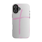 Pink Cross Impact-Resistant Phone Case | Durable Christian Phone Cover, Faith-Inspired Tech Gift, Stylish Protection, Spiritual Accessory