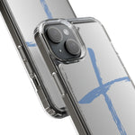 Cross Design Clear Phone Case, Minimalist Phone Cover, Transparent Case, Faith-Inspired Gift, Christian Cell Phone Protector