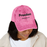 Embroidered Cap - Freedom Galatians 5:1 Vintage