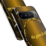 Gold Crown Phone Case - Inspirational Phone Cover, Tough Cases, Gifts for Christians, Spiritual Decor, Meaningful Accessories