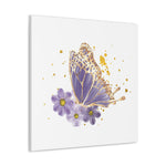 Butterfly Canvas Art Print, Floral Wall Decor, Nature Lover's Gift, Home Aesthetic, Spring Decor, Boho Interior Accent