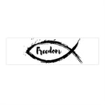 Freedom Ichthys Bumper Sticker — Christian Fish Symbol Car Decal