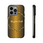 Gold Crown Phone Case - Inspirational Phone Cover, Tough Cases, Gifts for Christians, Spiritual Decor, Meaningful Accessories