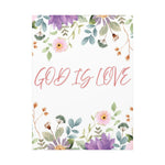 God Is Love Canvas – Inspirational Floral Wall Art Decor