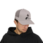 Faith-Inspired Snapback Trucker Cap with Cross Design, Adjustable Baseball Hat, Christian Gift, Outdoor Wear, Casual Style