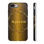 Gold Crown Phone Case - Inspirational Phone Cover, Tough Cases, Gifts for Christians, Spiritual Decor, Meaningful Accessories