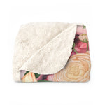 Cozy Floral Sherpa Fleece Blanket - Perfect for Home Decor, Gifts, Weddings, and Relaxation
