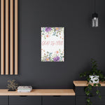 God Is Love Canvas – Inspirational Floral Wall Art Decor