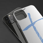 Cross Design Clear Phone Case, Minimalist Phone Cover, Transparent Case, Faith-Inspired Gift, Christian Cell Phone Protector
