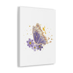 Butterfly Canvas Art Print, Floral Wall Decor, Nature Lover's Gift, Home Aesthetic, Spring Decor, Boho Interior Accent