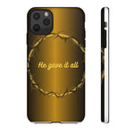 Gold Crown Phone Case - Inspirational Phone Cover, Tough Cases, Gifts for Christians, Spiritual Decor, Meaningful Accessories