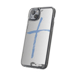 Cross Design Clear Phone Case, Minimalist Phone Cover, Transparent Case, Faith-Inspired Gift, Christian Cell Phone Protector