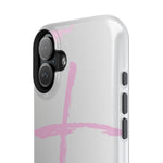 Pink Cross Impact-Resistant Phone Case | Durable Christian Phone Cover, Faith-Inspired Tech Gift, Stylish Protection, Spiritual Accessory