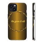 Gold Crown Phone Case - Inspirational Phone Cover, Tough Cases, Gifts for Christians, Spiritual Decor, Meaningful Accessories