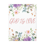 God Is Love Canvas – Inspirational Floral Wall Art Decor