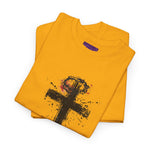 Praying Figure Unisex Heavy Cotton Tee - Faith-Based Shirt, Christian Apparel, Inspirational Gift, Spiritual Clothing, Casual Wear