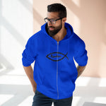 Faith-Inspired Unisex Zip Hoodie, Comfortable Christian Apparel, Freedom Hoodie, Religious Gift, Trendy Streetwear, Casual Wear