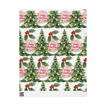 Christmas Wrapping Paper with Holly and Pine Trees, Holiday Gift Wrap, Festive Wrapping Paper for Gifts, Pretty Christmas Design, [...]